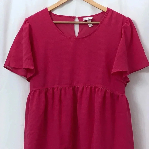 Women’s Isabel Short Sleeve Pink Maternity Shirt Size Large EUC - Picture 2 of 7
